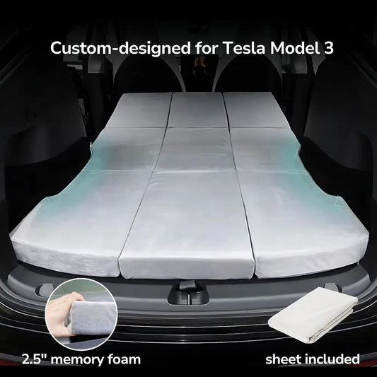 Tesla Model 3 Camping Mattress - Model 3 Bed - High Density Memory Foam
