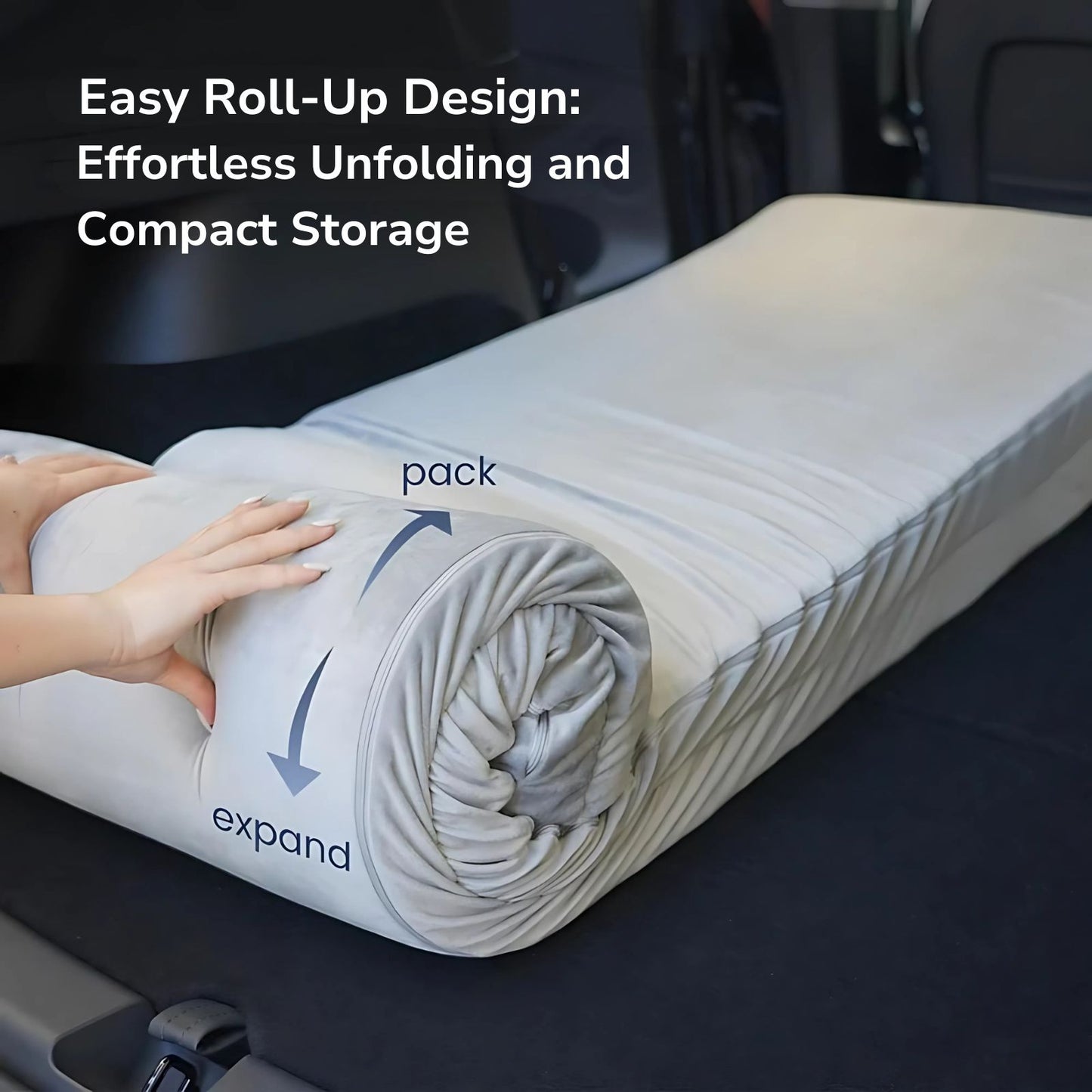Tesla Model Y Camping Memory Foam Mattress Tesla Bed Easy Roll Up Design Effortless Unfolding and Compact Storage NovaPads