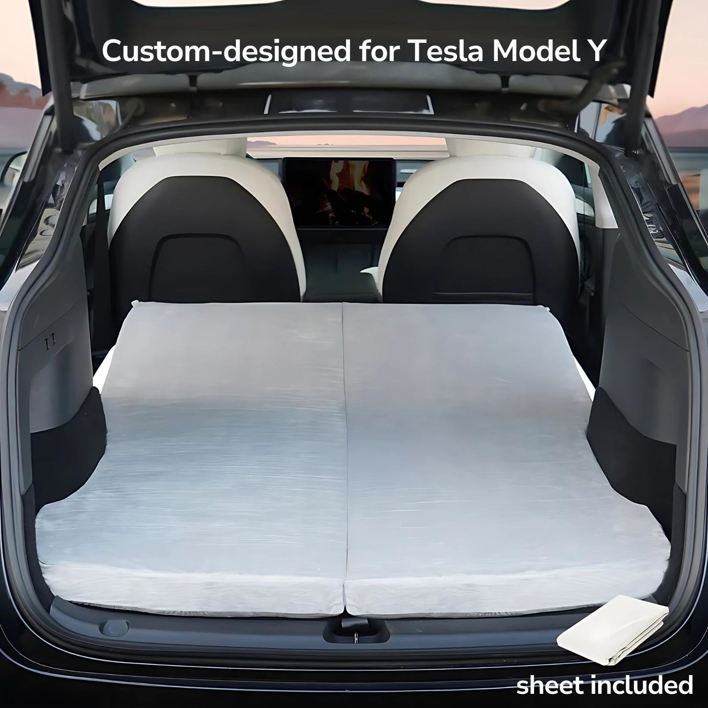 Tesla Model Y Camping Memory Foam Mattress Tesla Bed Sleep in Tesla Custom-designed for Tesla Model Y camp mode NovaPads
