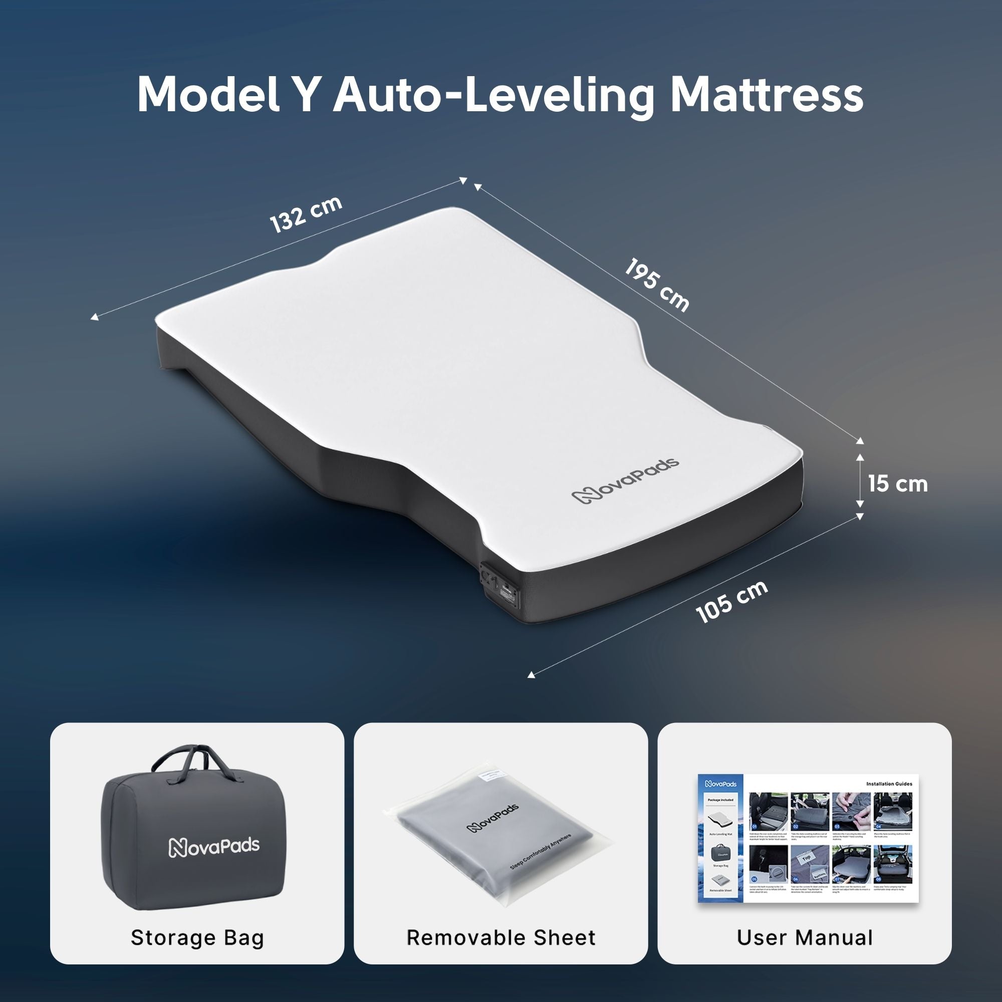 NovaPads Tesla Model Y Auto-Leveling Mattress Tesla Bed