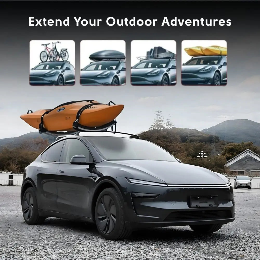 model y roof tent Tesla Model Y Roof Rack/Cross Bars – NovaPads