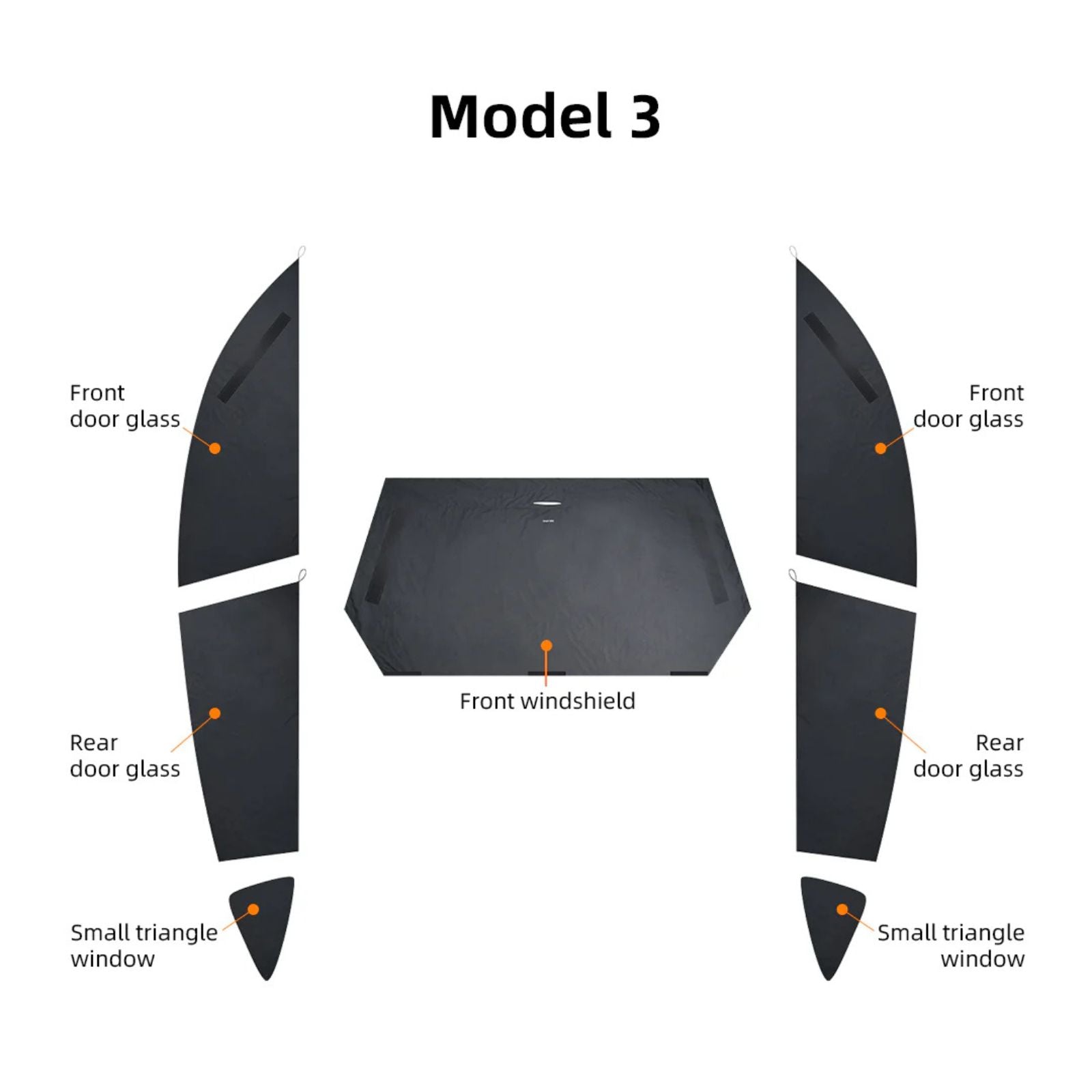 tesla camping accessories tesla model 3 window shades window blinds windshield window wovers sunshade privacy curtains 7pcs NovaPads