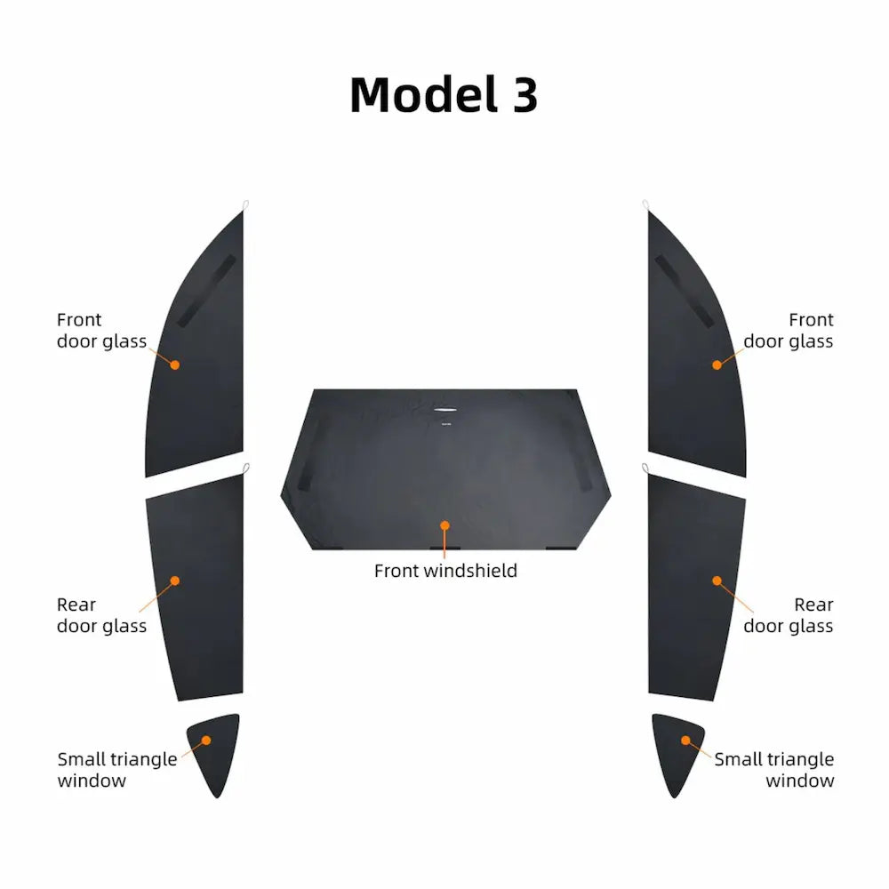 Tesla Model Y Window Shades - Sunshade - Window Covers - Privacy Curtains