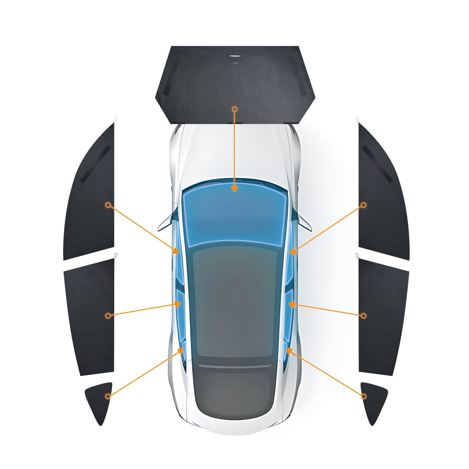 Tesla Model 3 Window Covers & Shades - Sunshade Windshield for Model 3