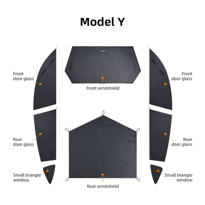 tesla camping accessories tesla model y window shades window blinds windshield window wovers sunshade privacy curtains 8pcs NovaPads